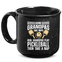 Funny Pickleball Design For Grandpa Pickleball Player 15oz Campfire Ceramic Mug