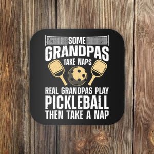 Funny Pickleball Design For Grandpa Pickleball Player Coaster