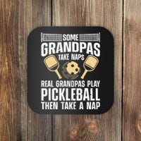 Funny Pickleball Design For Grandpa Pickleball Player Coaster