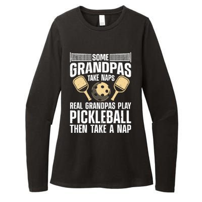 Funny Pickleball Design For Grandpa Pickleball Player Womens CVC Long Sleeve Shirt