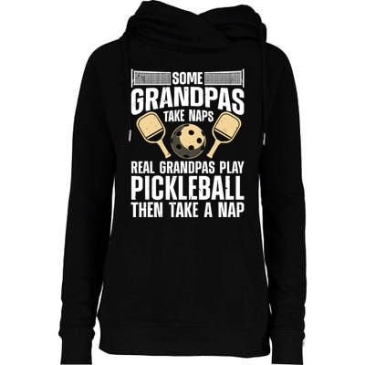 Funny Pickleball Design For Grandpa Pickleball Player Womens Funnel Neck Pullover Hood