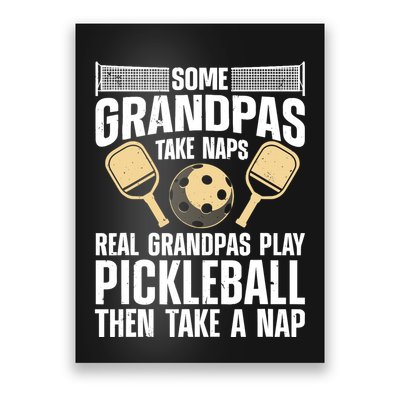 Funny Pickleball Design For Grandpa Pickleball Player Poster
