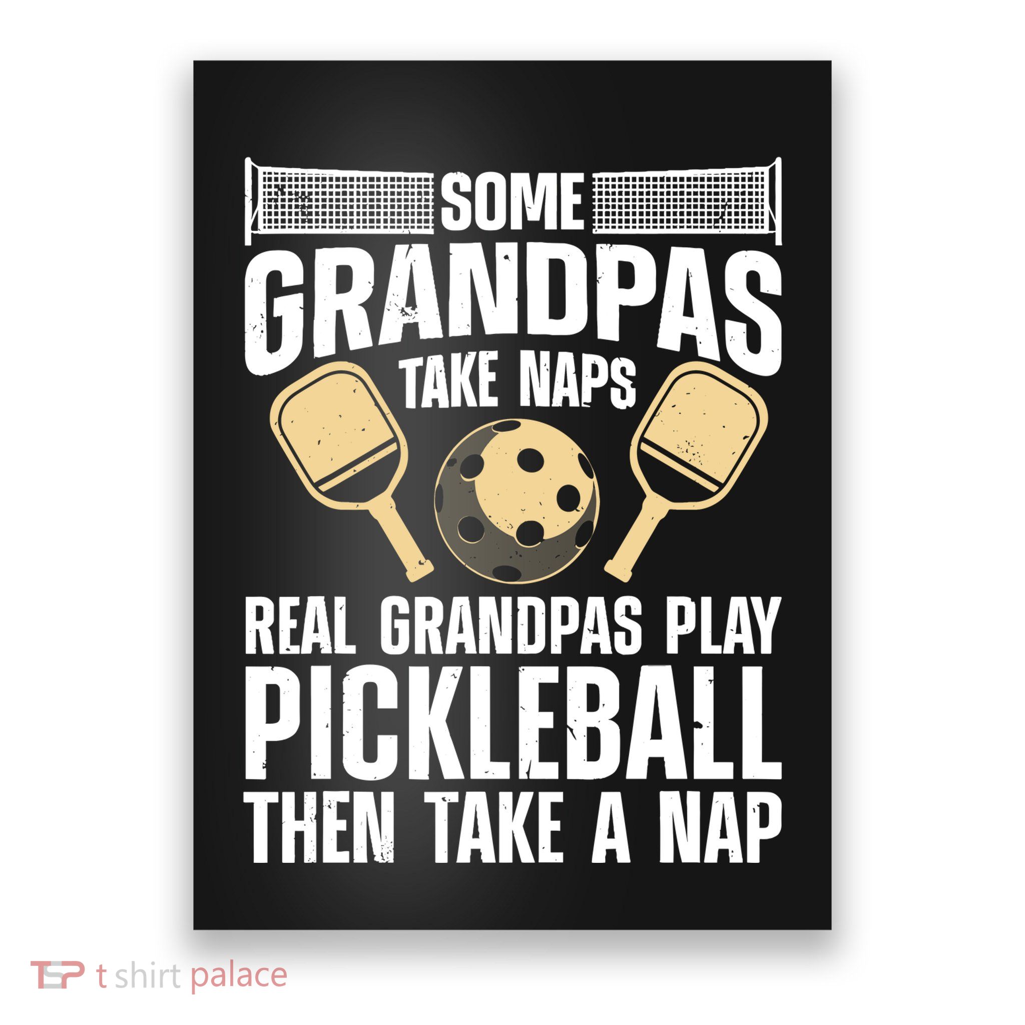 Funny Pickleball Design For Grandpa Pickleball Player Poster