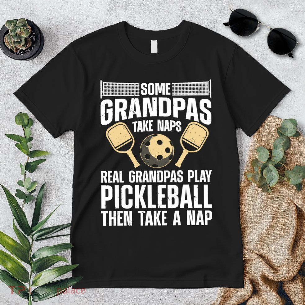 Funny Pickleball Design For Grandpa Pickleball Player Premium T-Shirt