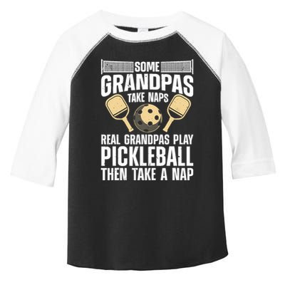 Funny Pickleball Design For Grandpa Pickleball Player Toddler Fine Jersey T-Shirt