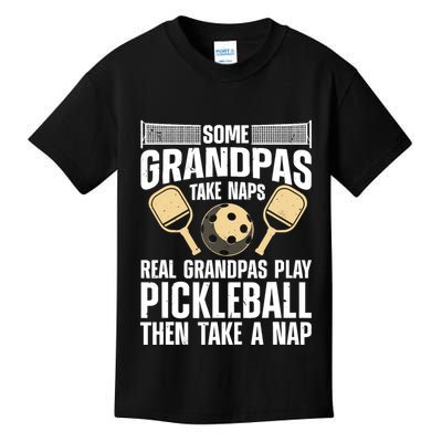 Funny Pickleball Design For Grandpa Pickleball Player Kids T-Shirt