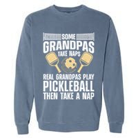 Funny Pickleball Design For Grandpa Pickleball Player Garment-Dyed Sweatshirt