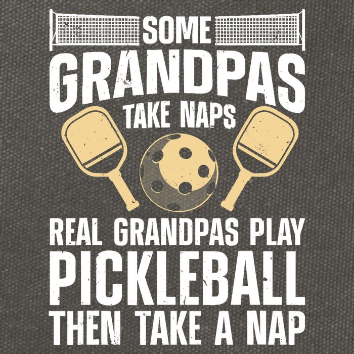 Funny Pickleball Design For Grandpa Pickleball Player Cotton Canvas Backpack
