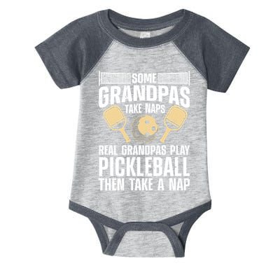 Funny Pickleball Design For Grandpa Pickleball Player Infant Baby Jersey Bodysuit