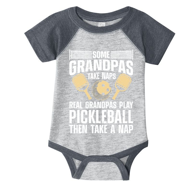 Funny Pickleball Design For Grandpa Pickleball Player Infant Baby Jersey Bodysuit