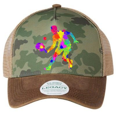 Funny Pickleball Design For Grandpa Pickleball Player Legacy Tie Dye Trucker Hat