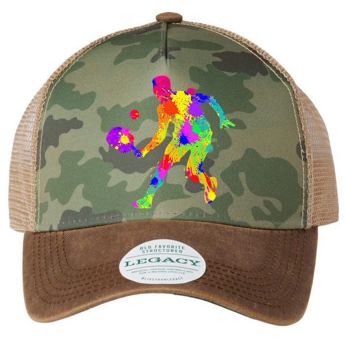Funny Pickleball Design For Grandpa Pickleball Player Legacy Tie Dye Trucker Hat