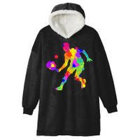 Funny Pickleball Design For Grandpa Pickleball Player Hooded Wearable Blanket