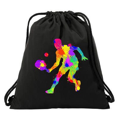 Funny Pickleball Design For Grandpa Pickleball Player Drawstring Bag