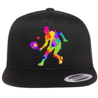 Funny Pickleball Design For Grandpa Pickleball Player Flat Bill Trucker Hat