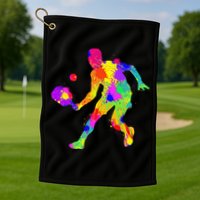 Funny Pickleball Design For Grandpa Pickleball Player Golf Towel