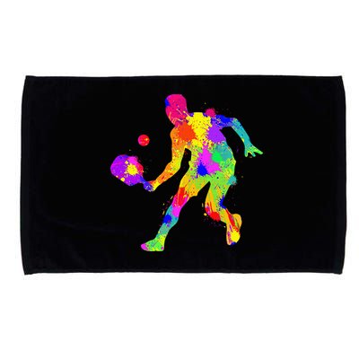 Funny Pickleball Design For Grandpa Pickleball Player Microfiber Hand Towel