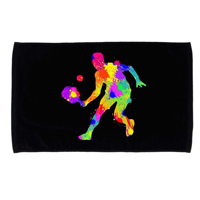 Funny Pickleball Design For Grandpa Pickleball Player Microfiber Hand Towel