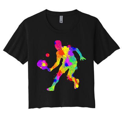 Funny Pickleball Design For Grandpa Pickleball Player Crop Top