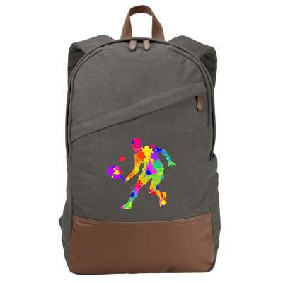 Funny Pickleball Design For Grandpa Pickleball Player Cotton Canvas Backpack