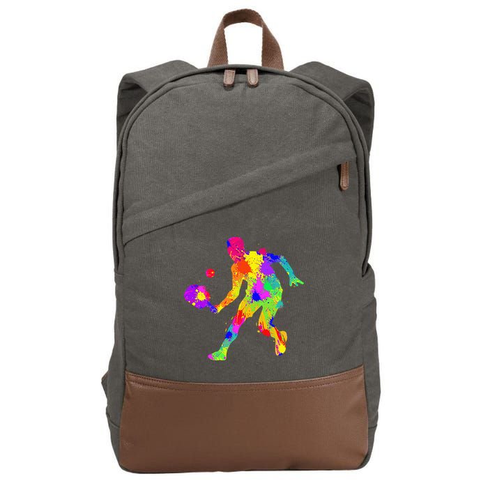 Funny Pickleball Design For Grandpa Pickleball Player Cotton Canvas Backpack
