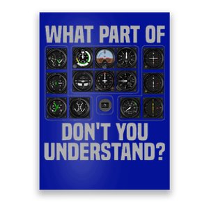 Funny Pilot Design For Men Women Airplane Airline Pilot Poster