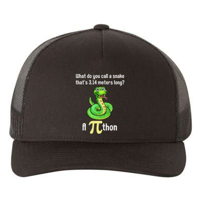 Funny Pi Day Puns Pithon Math Teacher Jokes Yupoong Adult 5-Panel Trucker Hat