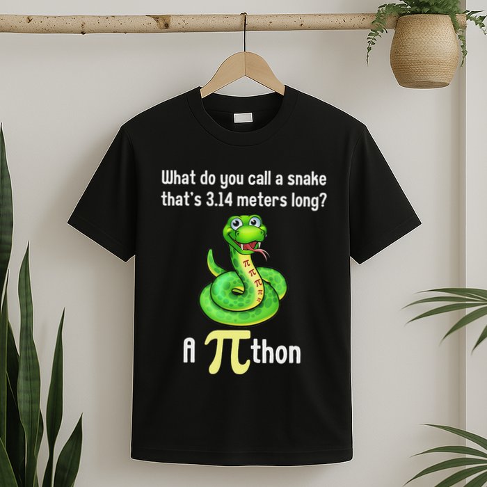 Funny Pi Day Puns Pithon Math Teacher Jokes T-Shirt