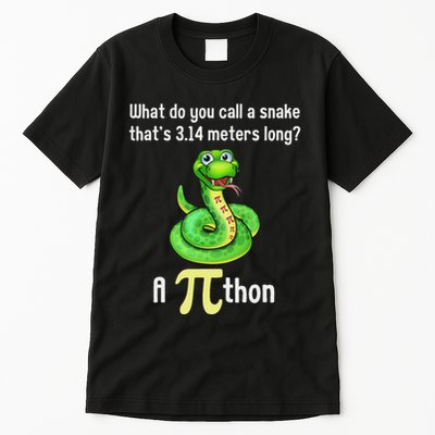 Funny Pi Day Puns Pithon Math Teacher Jokes Tall T-Shirt