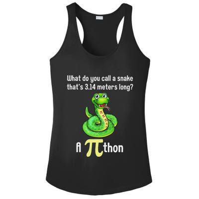 Funny Pi Day Puns Pithon Math Teacher Jokes Ladies PosiCharge Competitor Racerback Tank