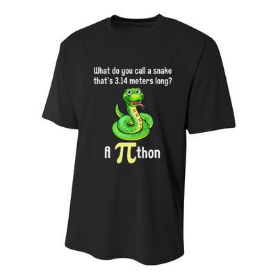 Funny Pi Day Puns Pithon Math Teacher Jokes Youth Performance Sprint T-Shirt