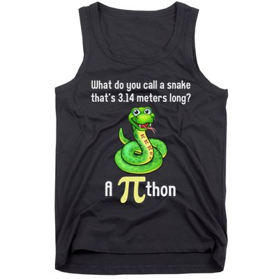 Funny Pi Day Puns Pithon Math Teacher Jokes Tank Top