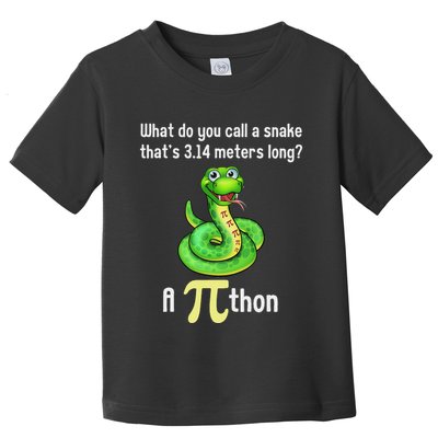 Funny Pi Day Puns Pithon Math Teacher Jokes Toddler T-Shirt