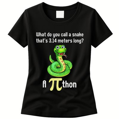 Funny Pi Day Puns Pithon Math Teacher Jokes Womens T-Shirt
