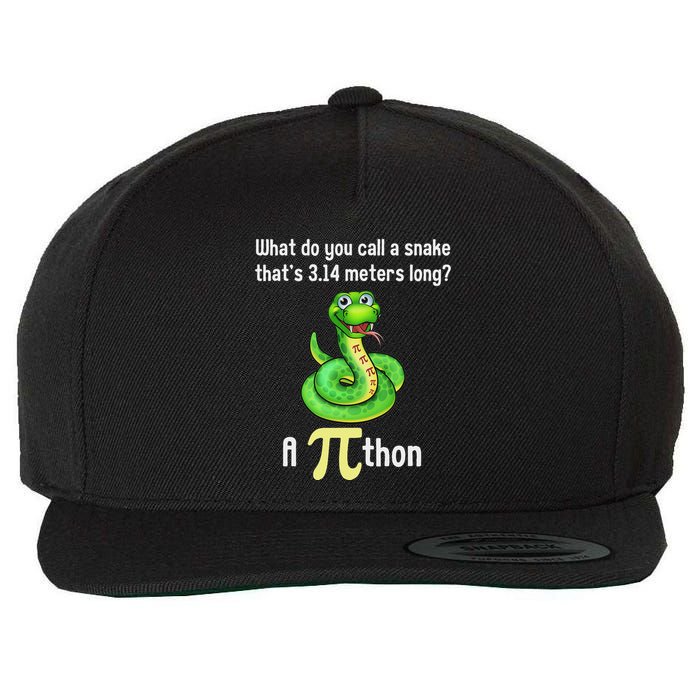 Funny Pi Day Puns Pithon Math Teacher Jokes Wool Snapback Cap