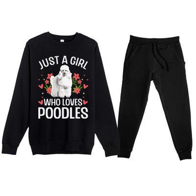 Funny Poodle Design For Standard Poodle Lovers Premium Crewneck Sweatsuit Set