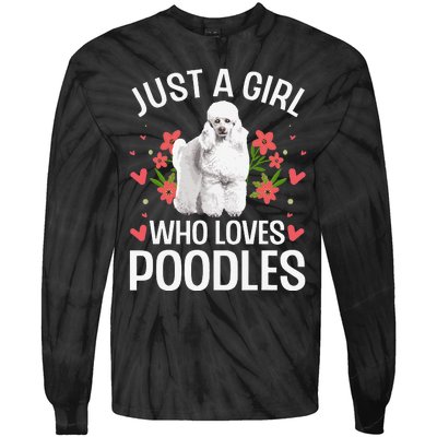 Funny Poodle Design For Standard Poodle Lovers Tie-Dye Long Sleeve Shirt