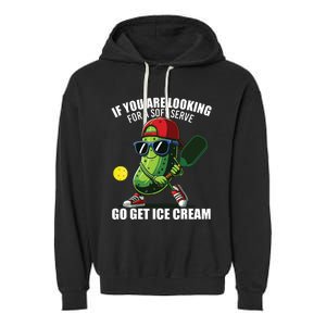 Funny Pickleball Design Funny Pickle Pickleball Lover Garment-Dyed Fleece Hoodie