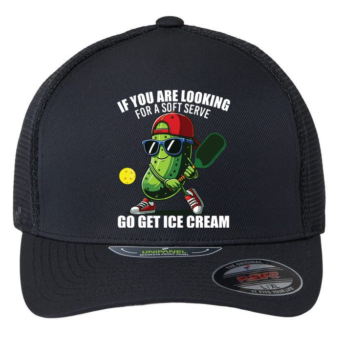 Funny Pickleball Design Funny Pickle Pickleball Lover Flexfit Unipanel Trucker Cap