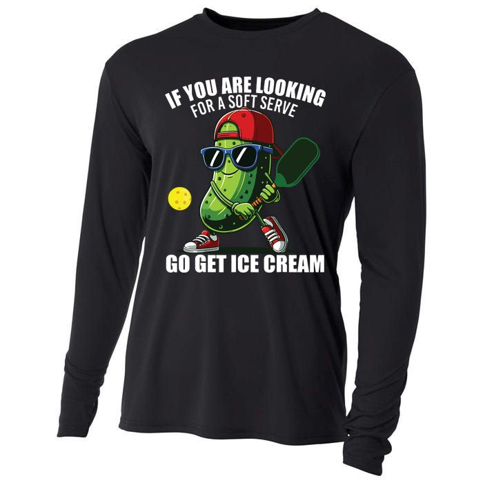 Funny Pickleball Design Funny Pickle Pickleball Lover Cooling Performance Long Sleeve Crew