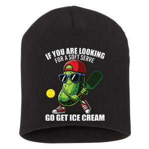 Funny Pickleball Design Funny Pickle Pickleball Lover Short Acrylic Beanie