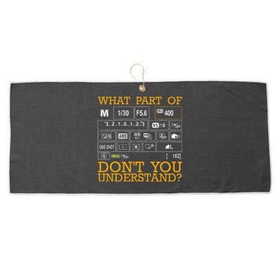 Funny Photography Design Men Women Photographer Instructors Large Microfiber Waffle Golf Towel