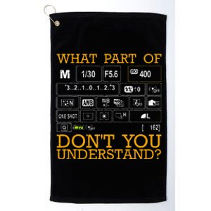 Funny Photography Design Men Women Photographer Instructors Platinum Collection Golf Towel