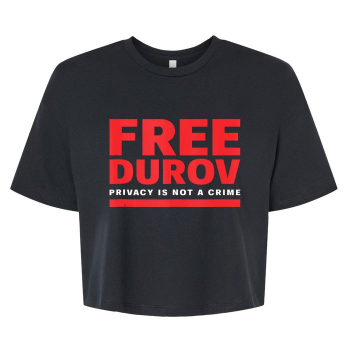 Free Pavel Durov Bella+Canvas Jersey Crop Tee