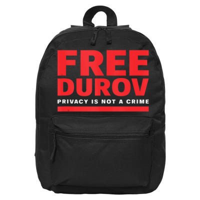 Free Pavel Durov 16 in Basic Backpack