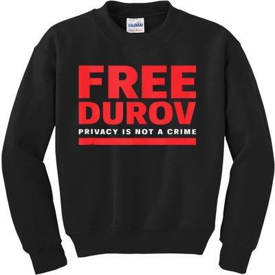 Free Pavel Durov Kids Sweatshirt