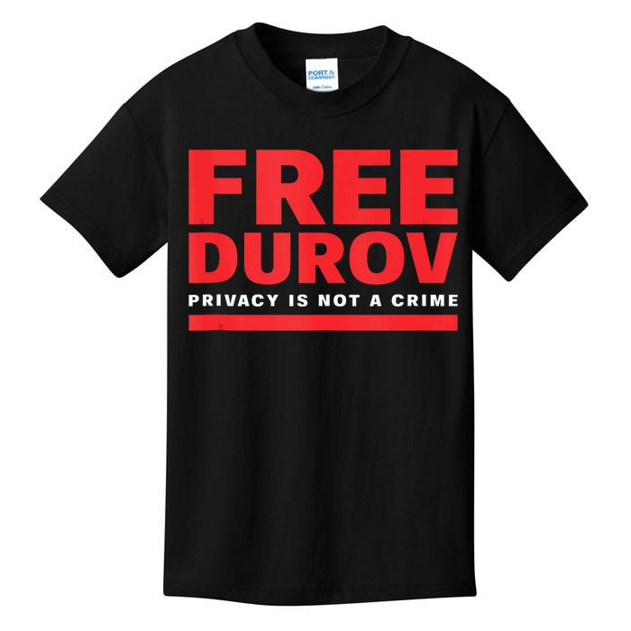 Free Pavel Durov Kids T-Shirt