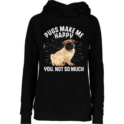 Funny Pug Design For Men Women Puppy Pet Dog Breed Pug Lover Womens Funnel Neck Pullover Hood