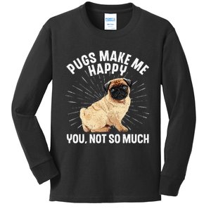 Funny Pug Design For Men Women Puppy Pet Dog Breed Pug Lover Kids Long Sleeve Shirt