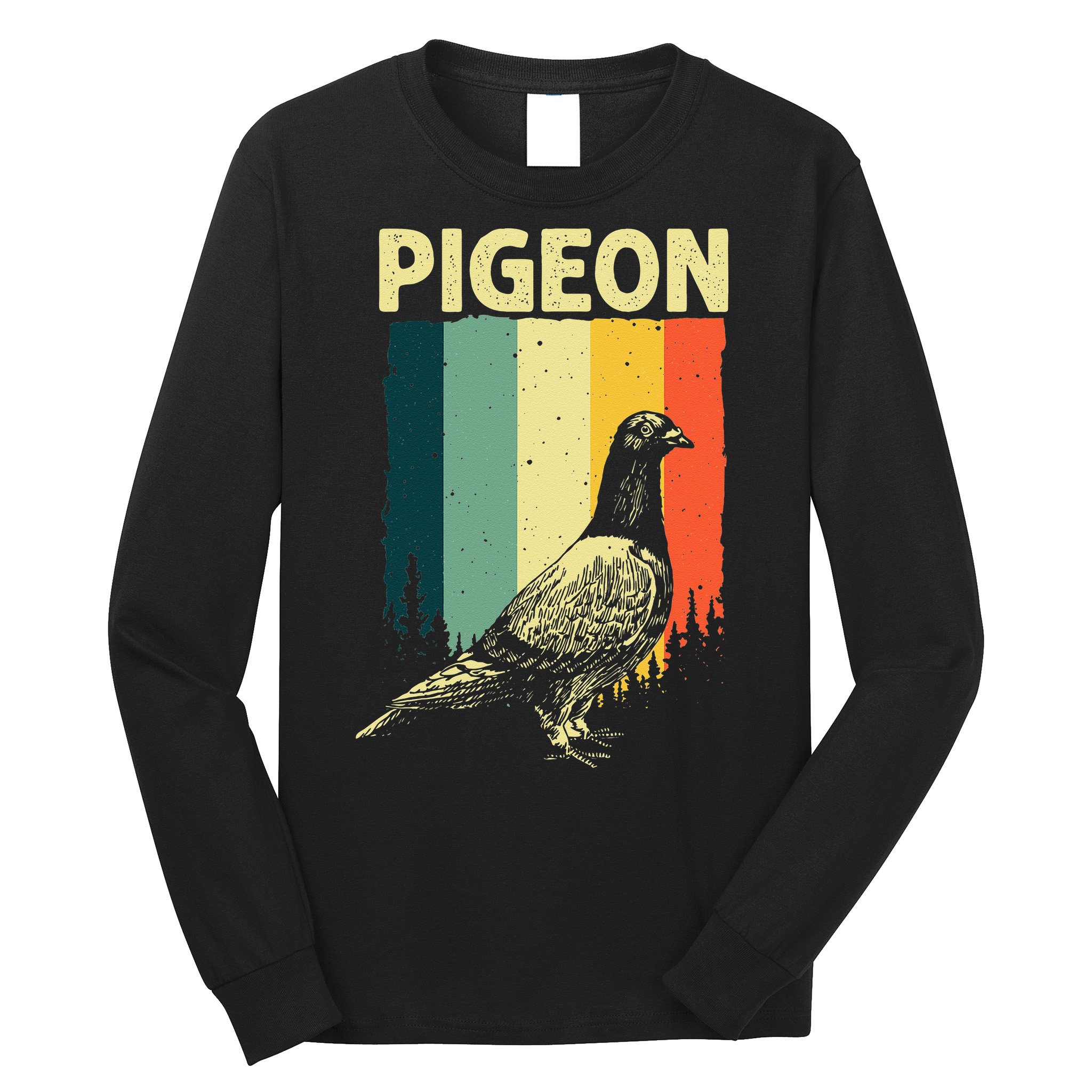 Funny Pigeon Design For Men Women Pigeon Costume Bird Lovers Long Sleeve Shirt